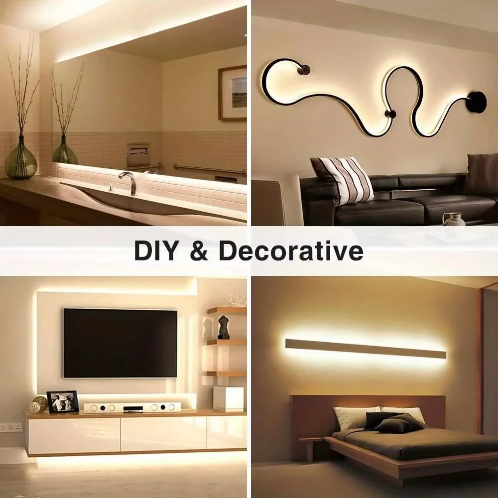 COB LED 스트립 조명 5V 고밀도 선형 조명 터치 디머 플렉시블 다이오드 LED 테이프 리본 가정 파티 장