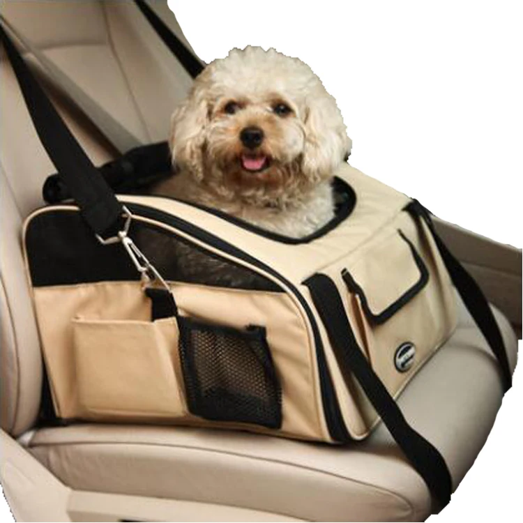 

Foldable soft sided mesh pet travel sling bag dog carrier car