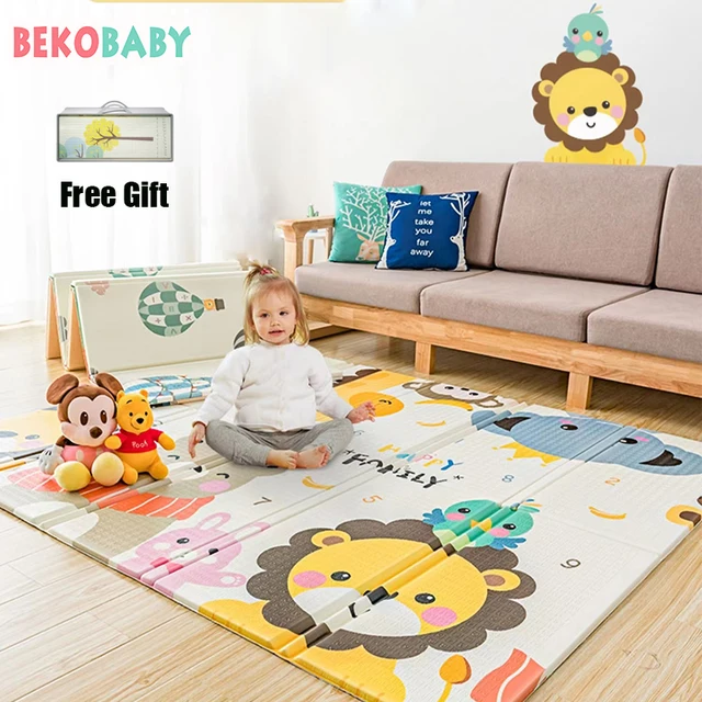 Baby Play Mat 2.0cm Portable Foldable Baby Climbing Pad XPE Foam Game Blanket Kids Rug Activitys Games Carpet Educational Toys 1