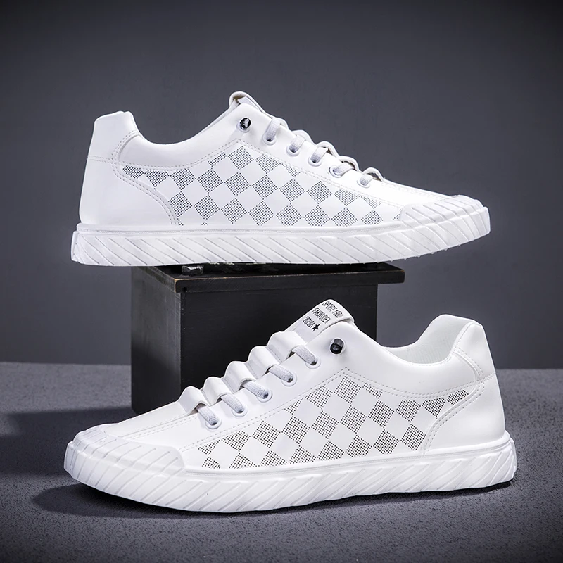 PU Leather Men Shoes Fashion Sports Casual Anti-Slip Waterproof Outdoor Sneakers Size 39-44