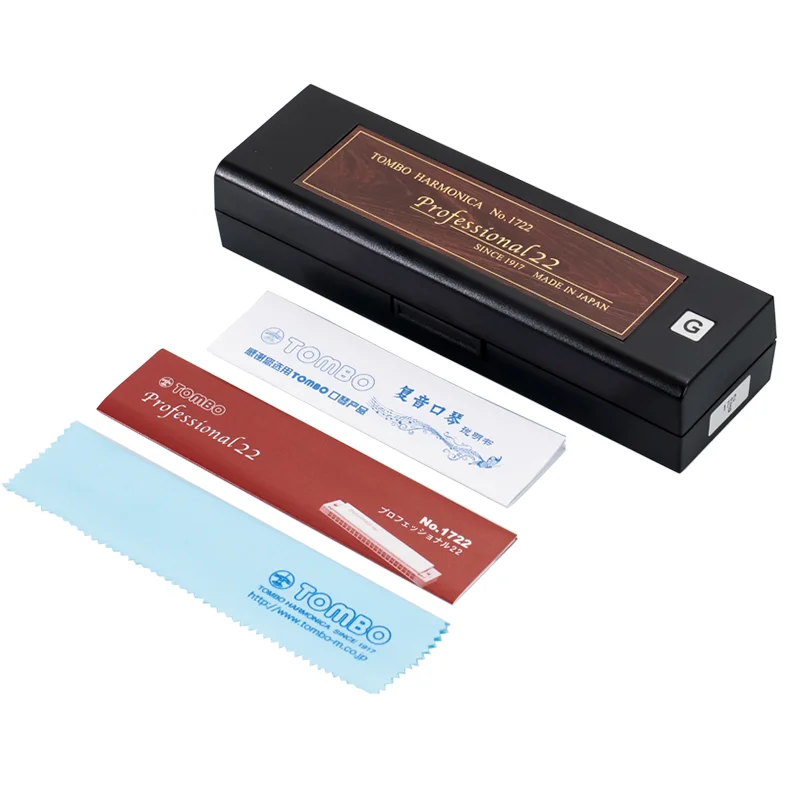 Tombo Tremolo Harmonica Professional22 No. 1722 Harp 22 Holes