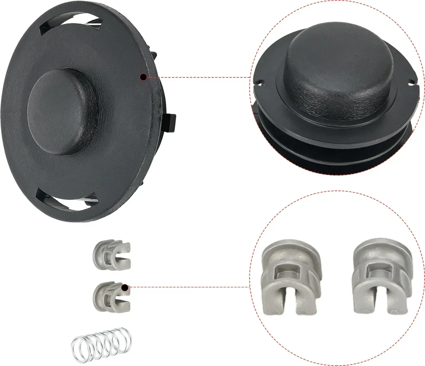 Trimmer Head Spool Kit For Stihl 25-2 FS 44 55 80 83 85 90 100 110 120 130 200 Replacement Grass Cutter Trimmer Head Repair Part grass trimmer head aluminum trimmer head trimmer head brush cutter parts brushcutter replacement parts grass cutter grass trimmer accessories