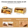 Premium Bamboo Bread Box, Bread Storage And Organizer, Organizer For Kitchen Countertop 4