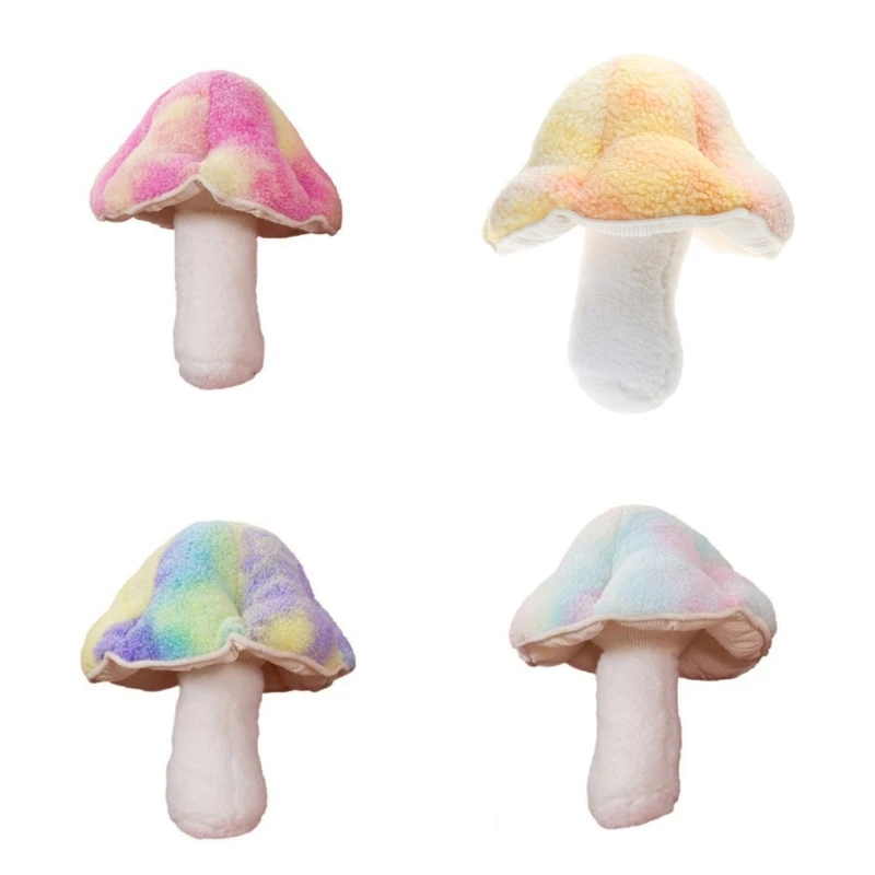 

Colorful Mushroom Pillow Soft Stuffed Cushion Simulation Plant Plush Toy Home Decorations Sleeping Cushions for Dropship