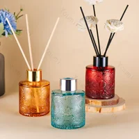 Sun Flower Relief Perfume Bottle Colorful Bathroom Modern Decor Glass Bottles Hotel Study Aromatherapy Dispenser Small Bottle 2