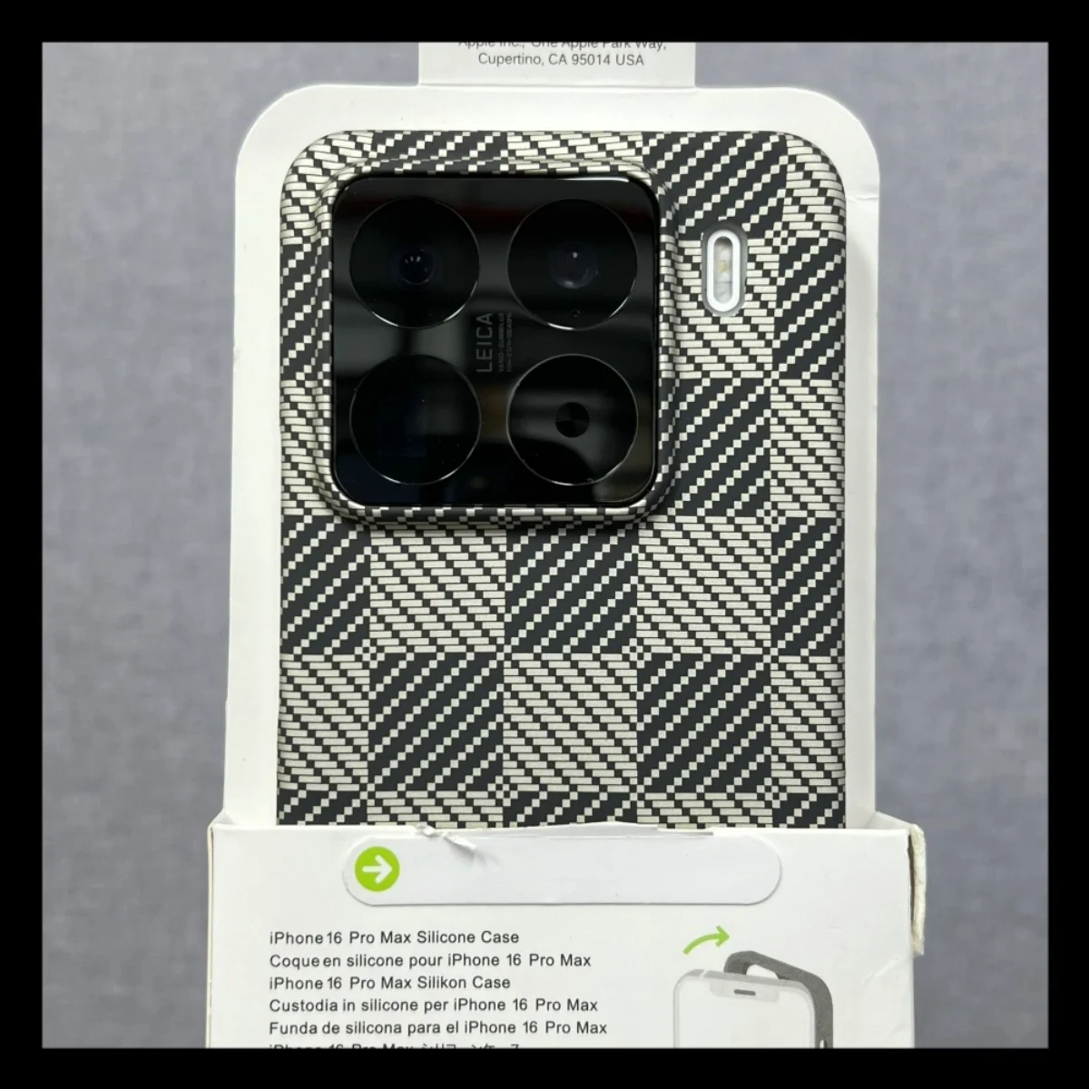 Luxury Kevlar Carbon Fiber Textured Checkerboard Case - Frameless Shockproof Back Cover