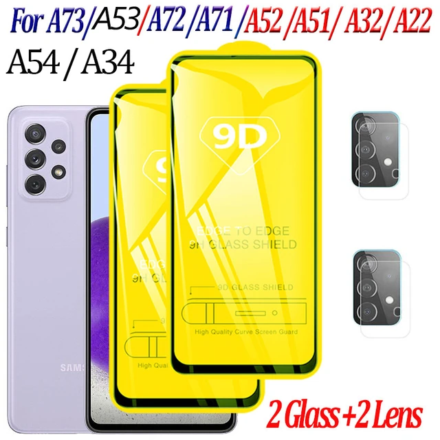 4-en-1 pour Samsung Galaxy A53 5G verre pour Samsung A53 protecteur d'écran  en verre trempé pour Samsung A52S A52 A73 A53 verre d'objectif - AliExpress