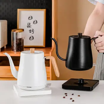 전기 드립 커피 주전자, 스테인리스 스틸 주전자, 정밀 유량 제어, 핸드 드립 구즈넥 주전자, 핸드 브루잉 커피 메이커, 0.8L
