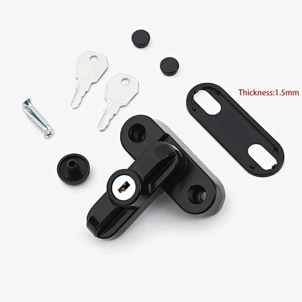 T-lock Flat Open Doors-Windows Locks Safety Window Door Lock Sash Jammer Security Restrictor Lock With Key
