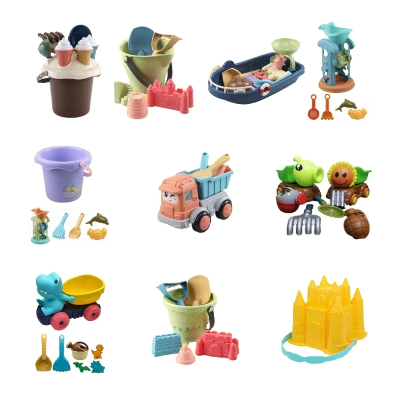 

Sand Toy Beach Set Bucket, Molds, Shovel Building Tool Kits for Kids Toddlers