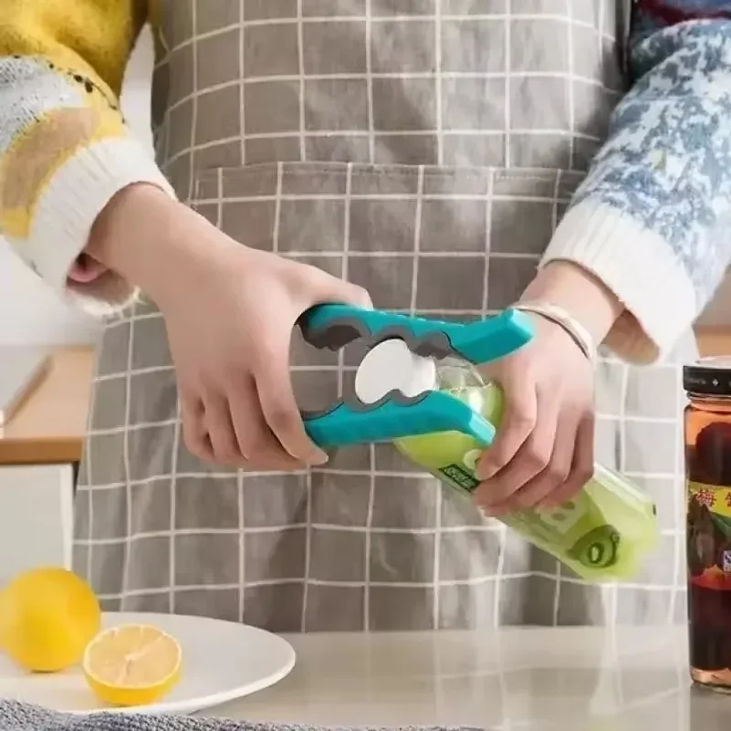 캔따개 다기능 4 in 1 음료병따개 캡 트위스터 4단계 캔따개 미끄럼 방지 캡 트위스터