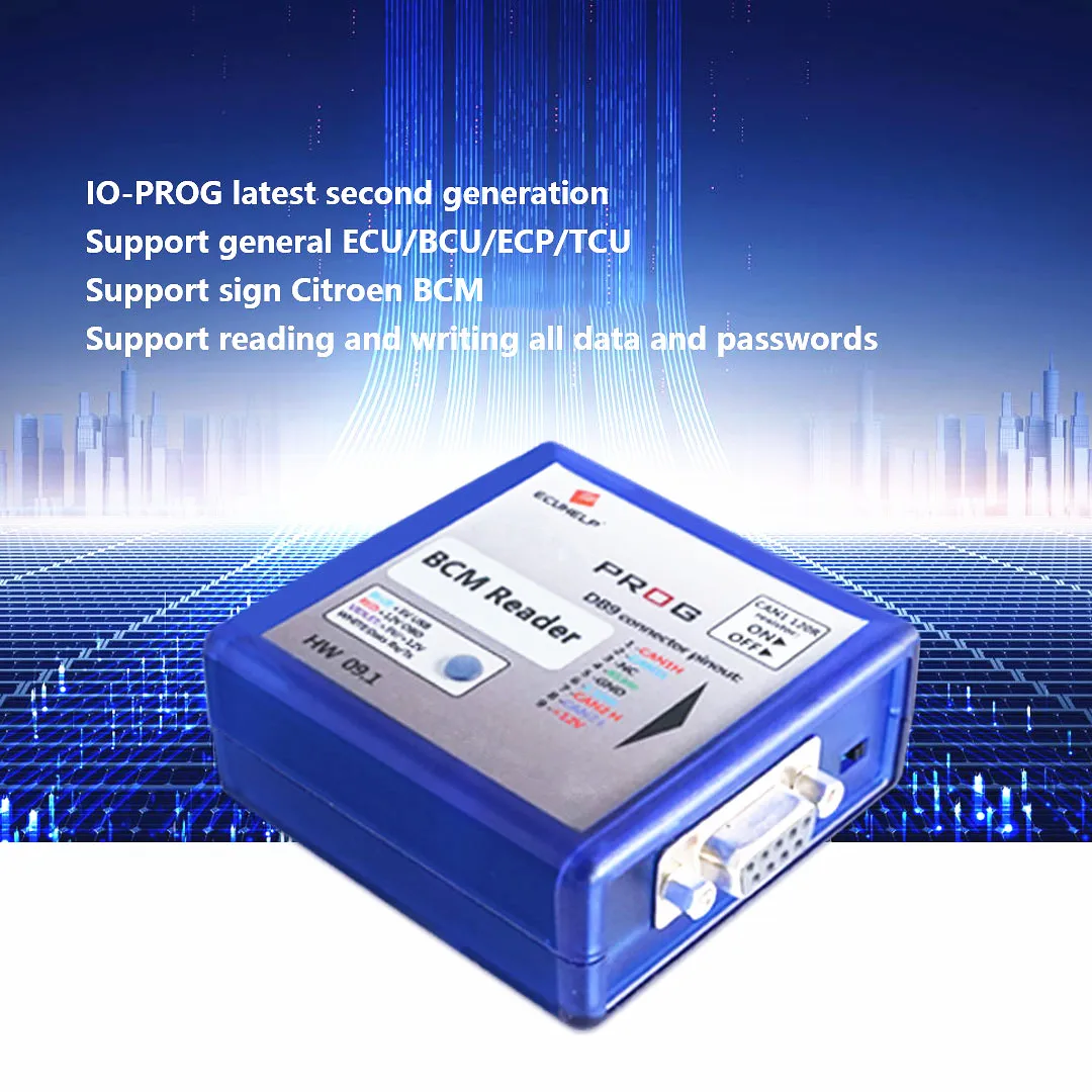 Full PSA BSI IO-PROG ECU TCM BCM &EPS Programmer BD9 Connector Pinout I/O Terminal IO PROG ECU Programmer HW 09.1FLASH EEPROM