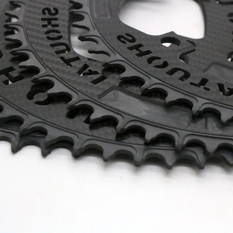 ブロンプトン用カーボンチェーンリング,改良,アップグレード,ロード