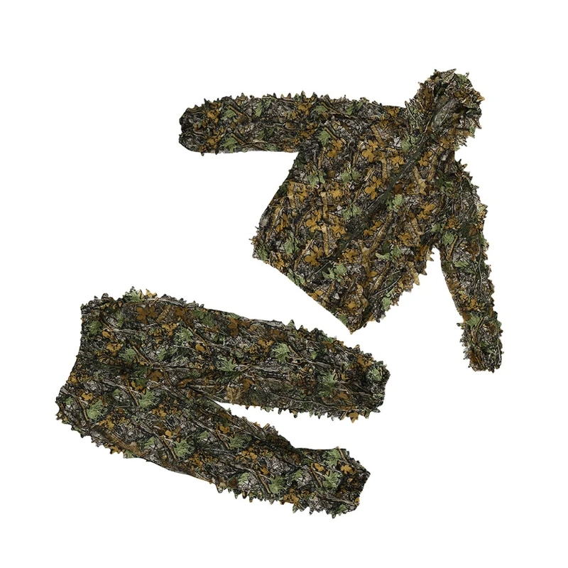 

Camouflage 3D Leafy Leave Ghillie Suit Jungle Hunting Camo Poncho Cloak