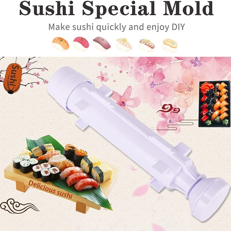 Japanese Stuff DIY Quick Sushi Maker Roller Rice Molds Bazooka Vegetable  Meat Rolling Tools Sushi Making Machine Kitchen Gadgets - AliExpress