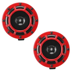 Universal 12V 115DB Super Loud Car and Motorcycle Horn with New Color Scheme (Red)
