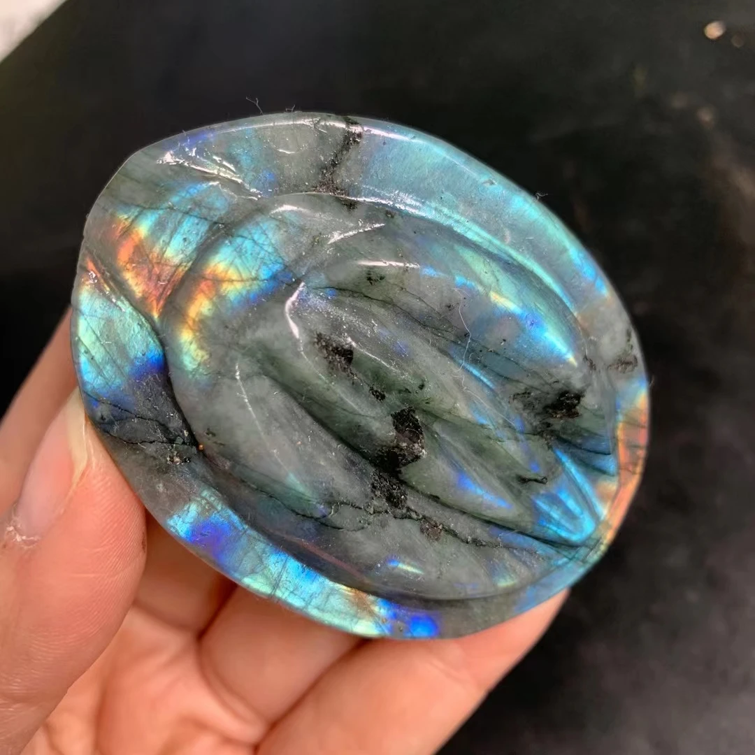 

5pcs Large Size Natural Crystal Carving Source Of Life Labradorite Flash Stone Home decoration, Reiki Healing Stone, DIY, Gifts