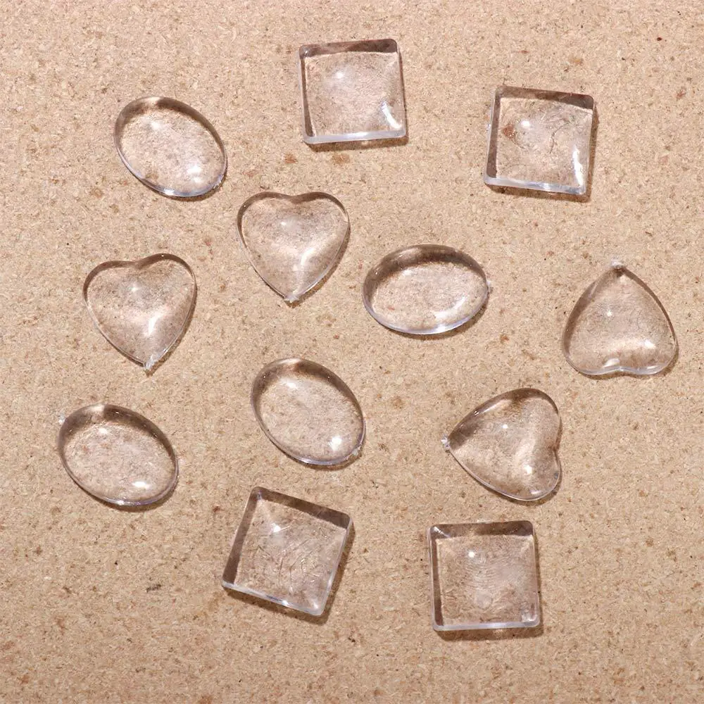 Square Acrylic Heart Shape Nail Polish Practice Color Showing Shelf Nail Tools Clear Nail Color Card Nail Color Display