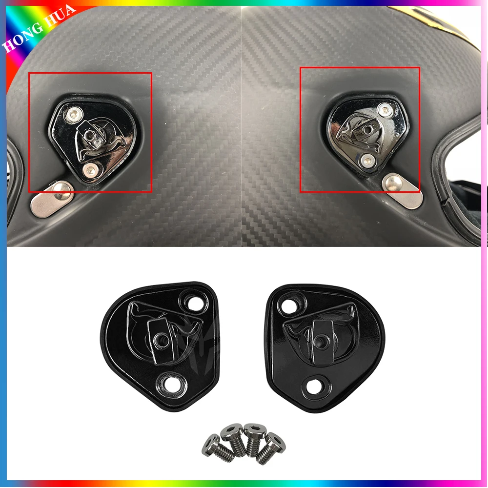 Motorcycle Helmet Accessories A Pair of Pivot Kit Base Plate Four Screws AGV Pista GP R GP RR Helmet Accessories scooter rearview mirror screw,helmet visor tooth