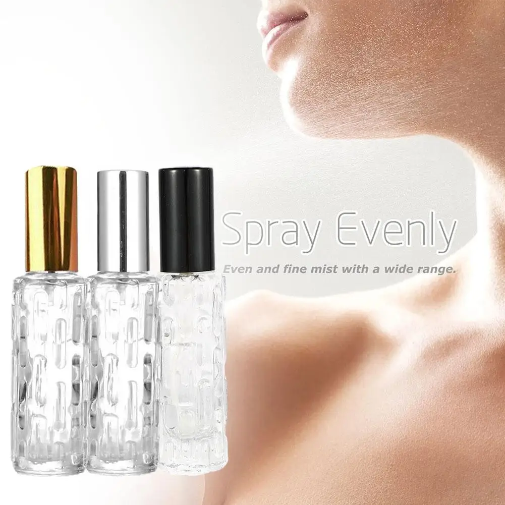 

1pc-10ml glass perfume spray bottle Aluminum spray perfume dispenser empty press bottle bottle head B2V3