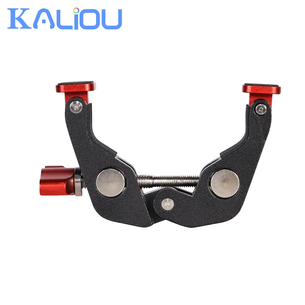 Multifunctional Super Clamp with 1/4" Thread, Tripod Clamp Mount for Camera, Phone, LCD/DV Monitor, Fill lights, Crab-Shaped Cla