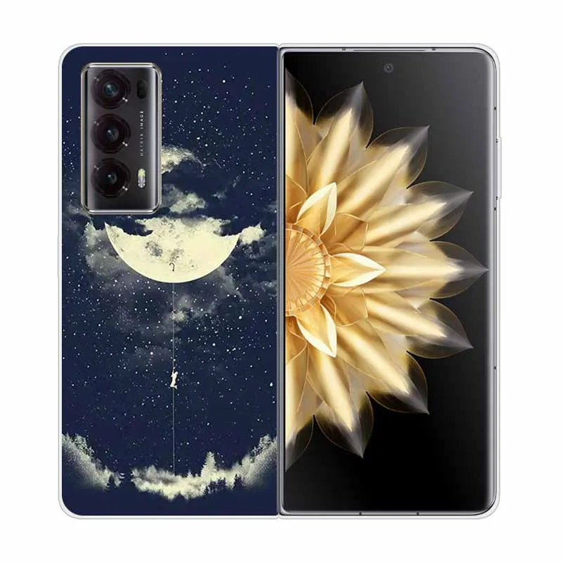 Enhanced Clear Print Hard Case with Wolf and Lion Design