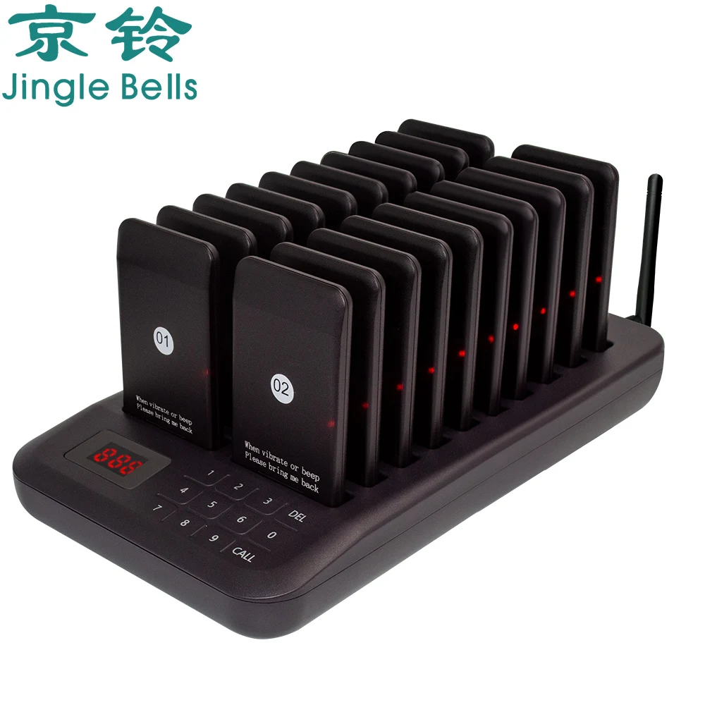 Sistema de Chamadas sem Fio para Restaurante Bell Buzzer 20 Pager Receiver Teclado Transmissor Guest Paging Cafe Coaster Ctp320