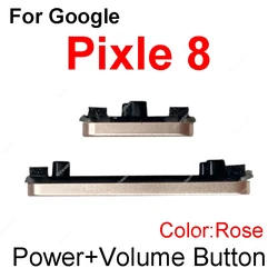 Volume Side Button Replacement for Google Pixel Series - Power and Volume Control (Pixel 8 - Rose)