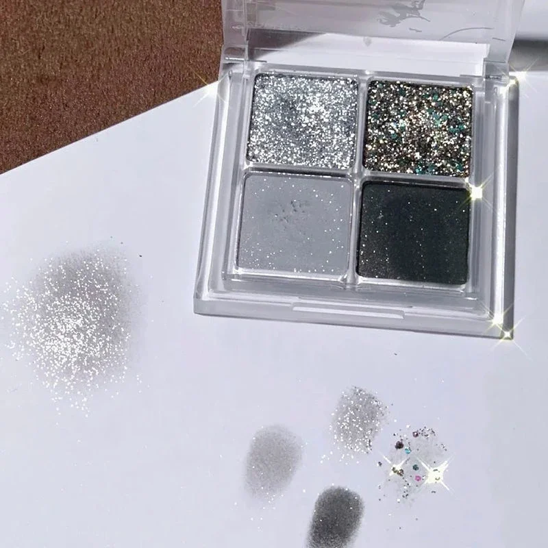 Eye Shadow Eye Shadow Plate 4 Colors Cool Toned Dark