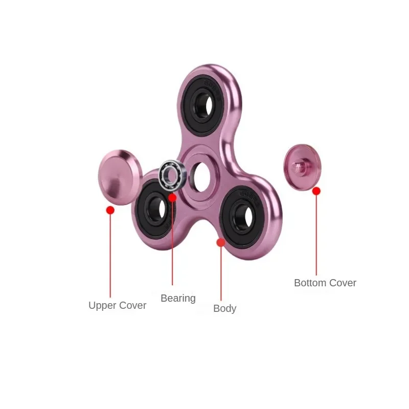 Fidget Finger Spinner Alloy Metal Hand Spinners Stress Relief Decompression Toys For Kids Adults Funny Gifts 6