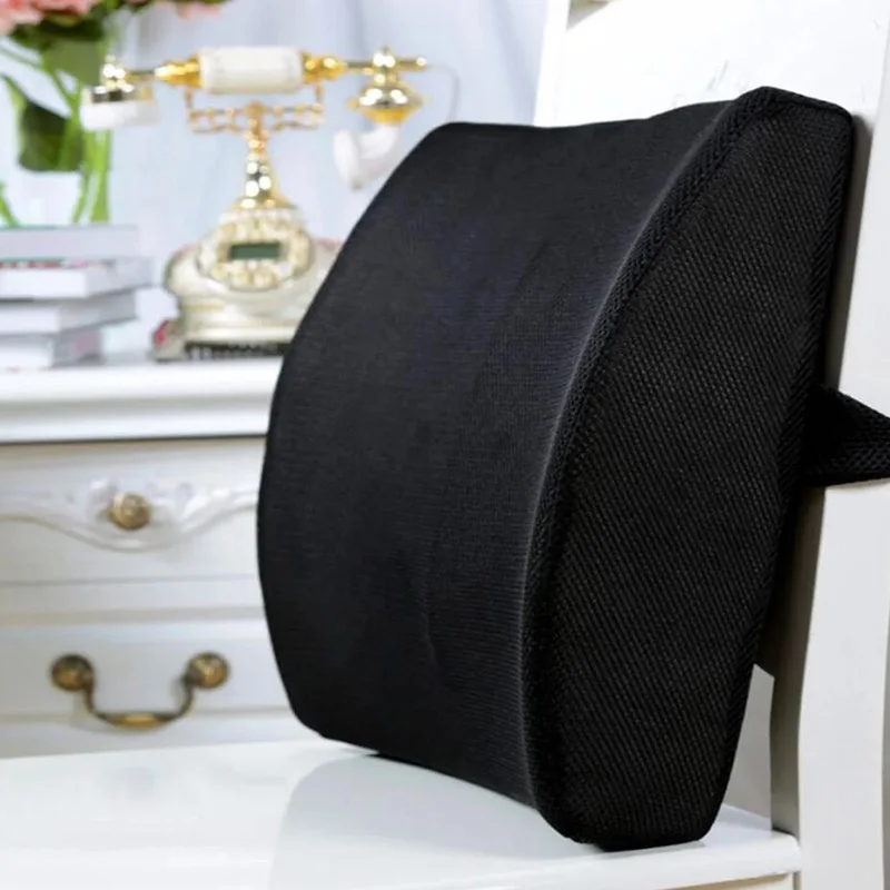 2024 Cushion Office Memory Foam Waist Cushion Slow Rebound Car Cushion Chair Waist Pillow Velvet Bamboo Fiber Waist Cushion Set 5