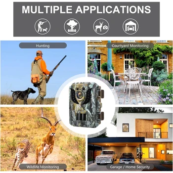 Mini Hunting Trail Camera 16MP 1080P HD Infrared Night Vision Waterproof Outdoor Motion Activated Wildlife Scouting Photo Traps 6