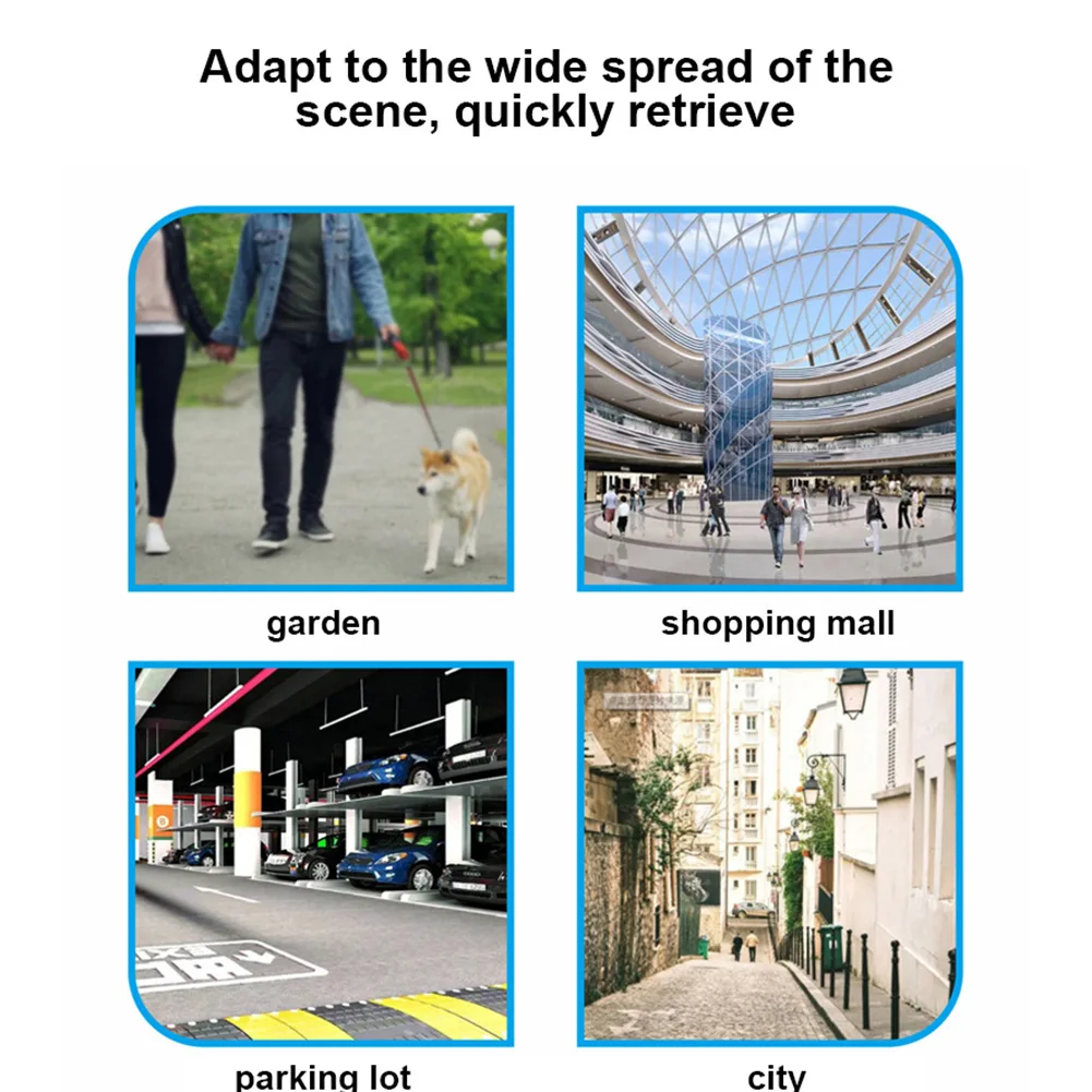 Square Pet Finder Bluetooth-compatible 5.0 Smart GPS Tracker Lanyard Anti-Lost Tracker Child Bag Wallet Android IOS