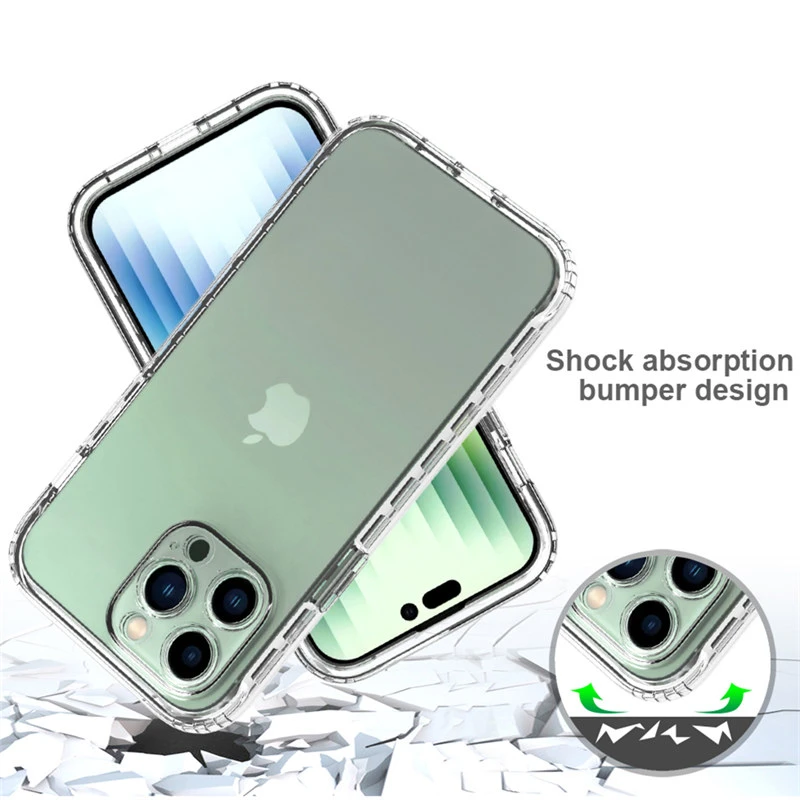 iphone se clear case Luxury Clear Silicone Bumper Phone Case For iPhone 14 13 11 12 Pro Max XS Max XR X 7 8 Plus 11 Shockproof Transparent Soft Cover iphone se phone case