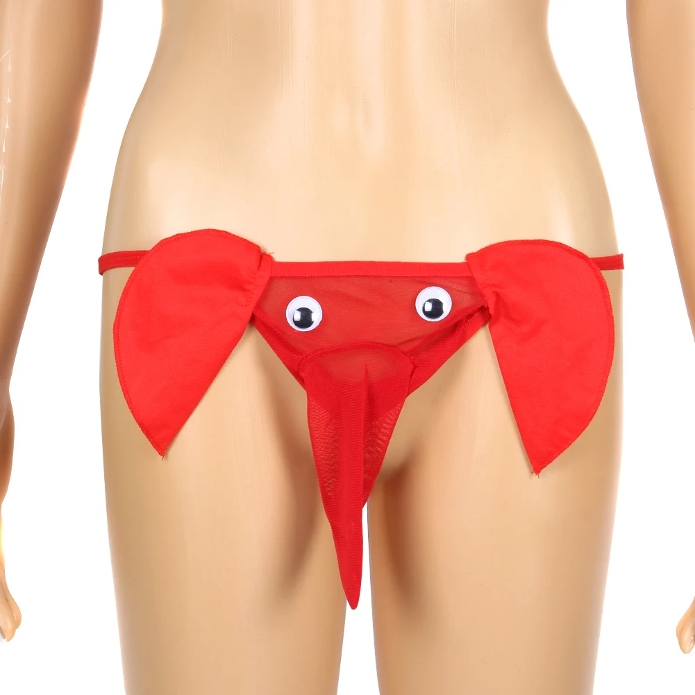 Sexy Panties Elephant Sissy Thong Men's G-String Thong Novelty Sexy Penis Pouch Funny Underwear Fashion Briefs SN-Hot