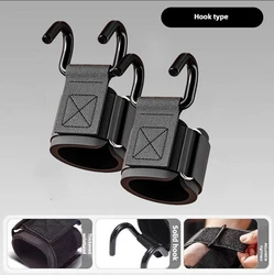 Enhanced Grip Weight Lifting Straps with Wrist Support for Fitness and Power Training (Hook - up Black - 2pcs)