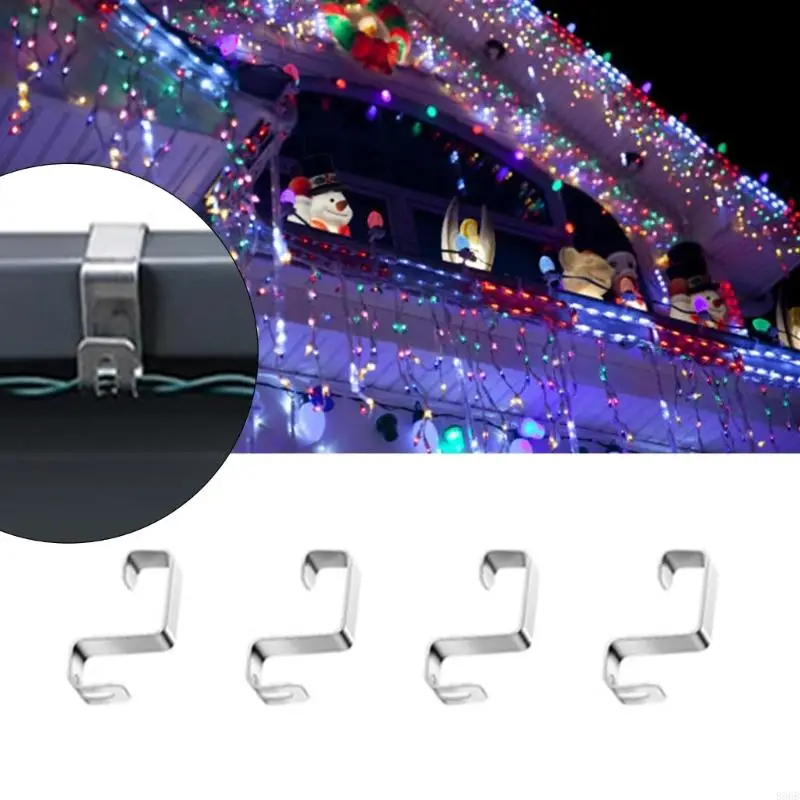 B9HB 50pcs Sturdy Aluminium Hook for Easy Installation of Seasonal Light Daily Use