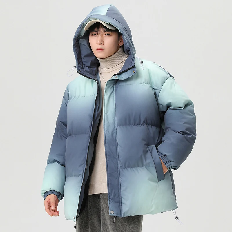 CAAYU 2022 Winter Down Jacket Mens Versatile Harajuku Oversized Body Warmer Coat Japanese Streetwear Windproof Outwear Coat Male