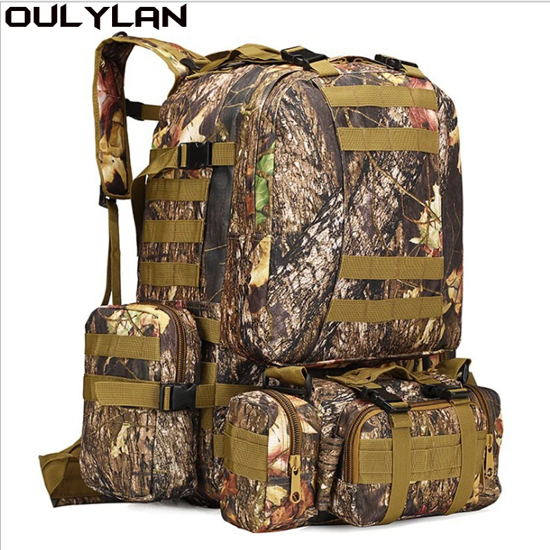 

Oulylan Backpacks Multifunctional Backpack Men's 600D Oxford Cloth Wear-resistant Outdoor Hiking Climbing Luggag Travel Bag