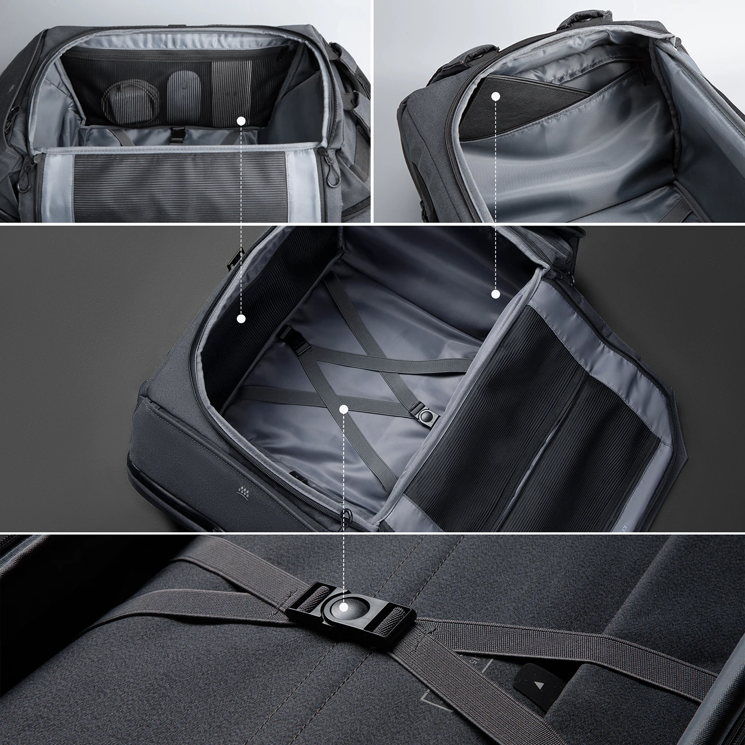 Kingsons 40 L Eaqual to 20 inch Suitcase Men Tripper Backpack 180° Open with Shoe Pocket&Rain Cover Type-C 3.0 USB Charging Port 6