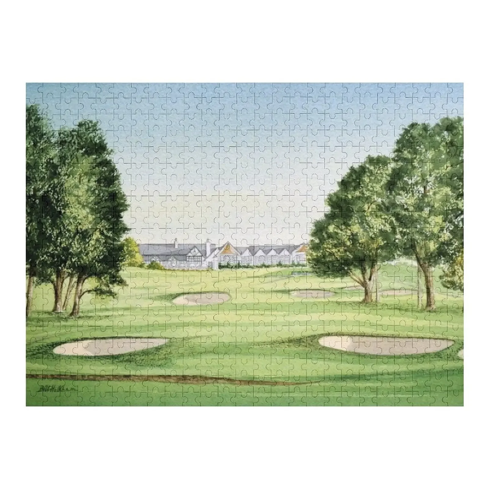 Southern Hills Golf Course 18th Green Jigsaw Puzzle Custom Photo Photo Personalized Gifts Photo Custom Puzzle