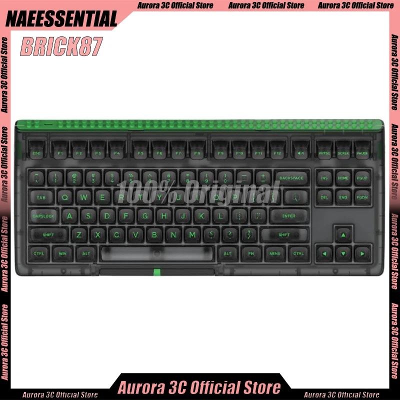 Механическая клавиатура Naeessential Brick87, беспроводная клавиатура с Bluetooth, 3 режима, печатная плата, прокладка, монтаж Tkl, Штабелируемая игровая клавиатура для задней панели
