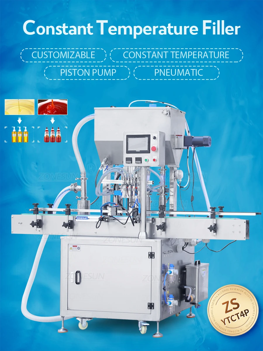 ZONESUN ZS-YTCT4P Automatic Constant Temperature Paste Filling Machine