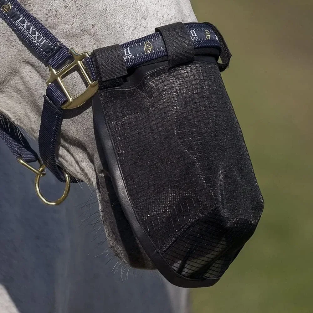 1PC Horse Nose Mosquito Protection Black Mesh Breathable Headgear Livestock Nose Durable Face Cover Horse Care Products 3
