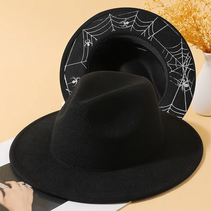 Fashion Hat Women's Vintage Fedora Hat with Wide Brim for Autumn Winter