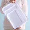 Plastic Rectangular Deepening Tray Deli Dish Bread Plate Breakfast Tray Multifunctional Cup Sundries Storage Kitchen Supplies 2