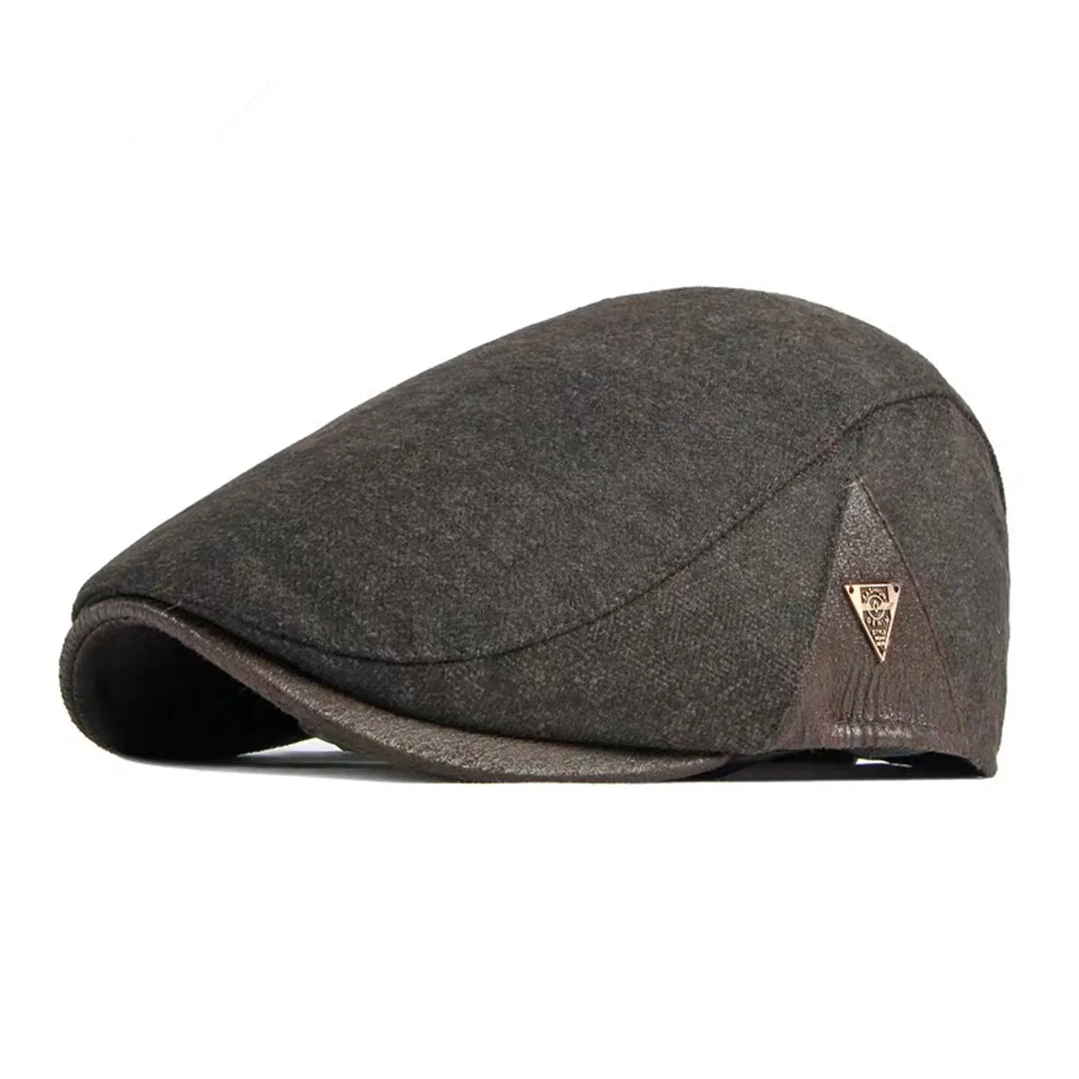 Herren Newsboy Caps mit seitlichem Dreieck-Label, britische Malerhüte, Frühlings- und Herbst-Flatcaps, Hip-Hop-Baskenmützen – Detail 7