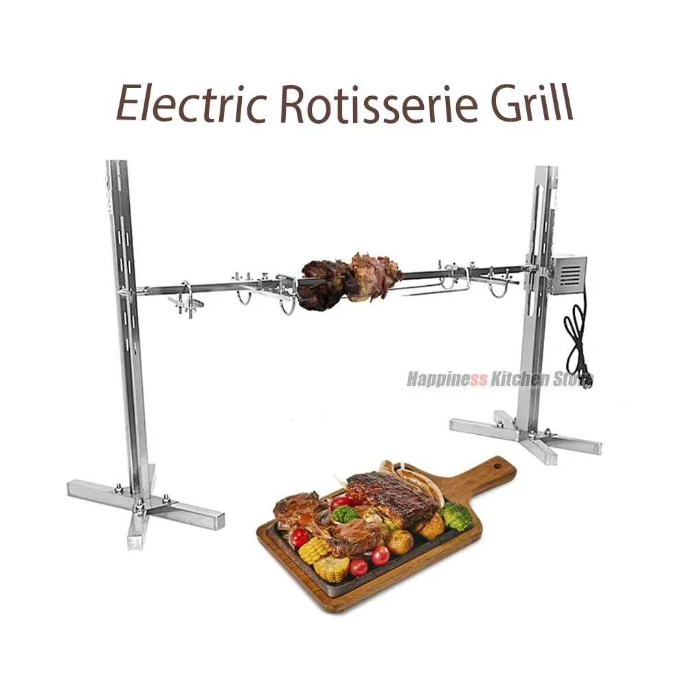ElectricBarbecueGrillCampingBBQBracketKitWithMotorAutomatic