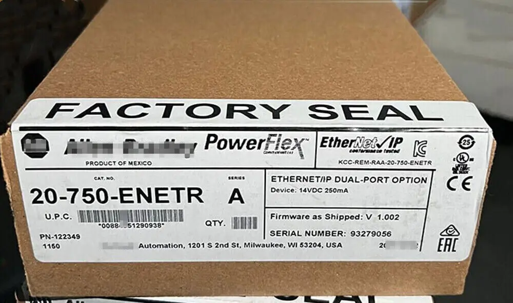 

New Allen Bradley 20-750-ENETR PowerFlex 750 2-P ENet/IP Module 20750ENETR