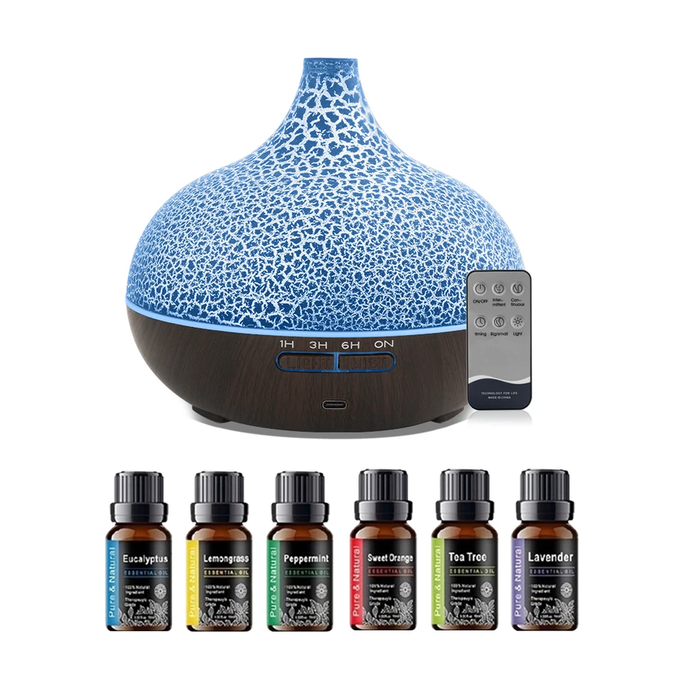 550ml Ultrasonic Humidifier Aromatherapy LED Diffuser